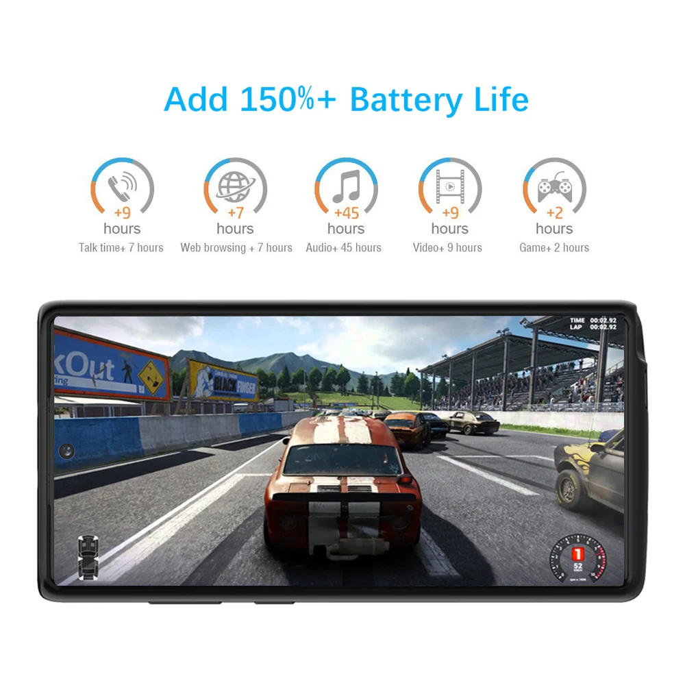 For Samsung Galaxy Note 10 Plus Battery Charger Case 6000mAh Extenal Backup Charger Power Bank Protective Cover For Note 10 Plus