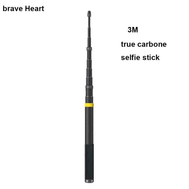 3m Ultra-Long Carbon Fiber Invisible Selfie Stick monopod For Insta360 ONE X2 ONE R X Gopro sjcam xiaomi yi DJI sport camera - ANKUX Tech Co., Ltd