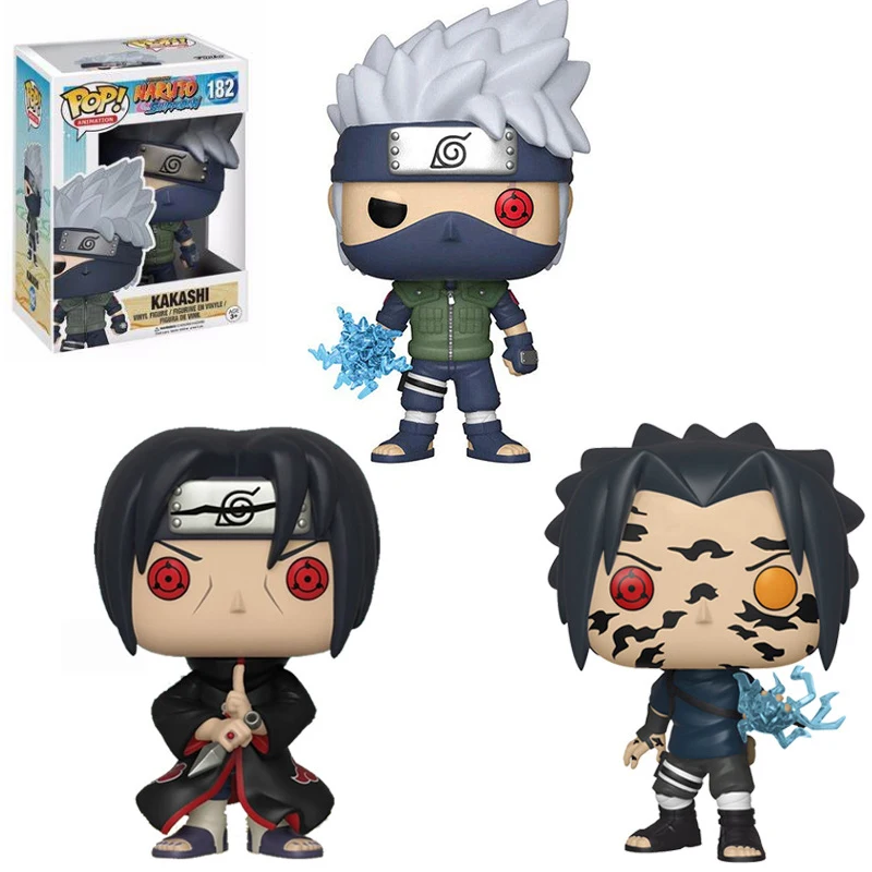

Anime Figure Naruto Uchiha Itachi Sasuke Kakashi PVC Model With Gift Box Children Present 10CM
