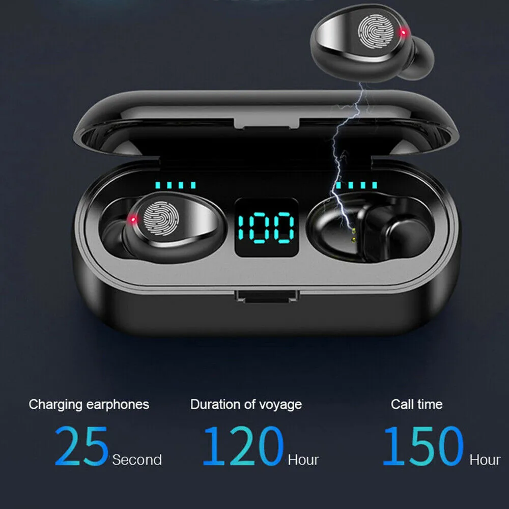 Touch V5.0 F9 TWS настоящие беспроводные наушники Bluetooth мини водонепроницаемые головные