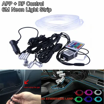 

6M RGB LED Strip Light Flexible Music Bluetooth Remote Control Ambient Lamp RGB Colors With Multiple Modes For You To Choose
