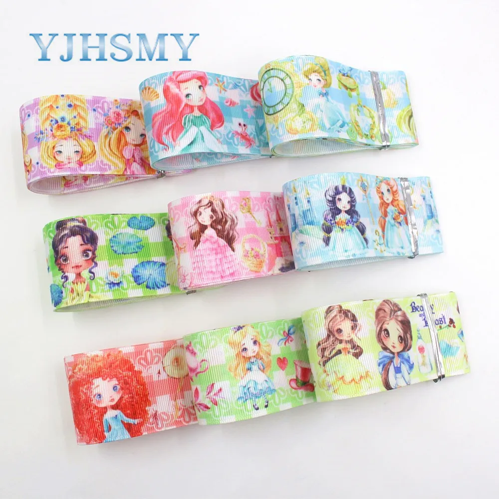 YJHSMY I-19711-1580, 38 мм 10 ярдов мультфильм девушка теплопередача корсажная лента, Подарочный оберточный материал "сделай сам"