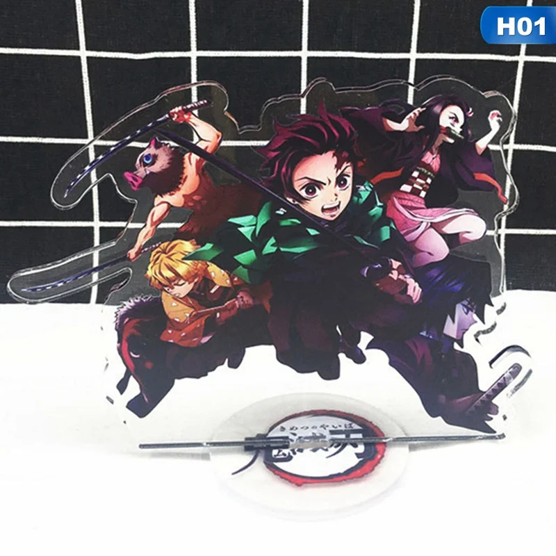 Японское аниме Demon Slayer: Kimetsu No Yaiba Kamado Tanjirou Nezuko фигурка на акриловой подставке