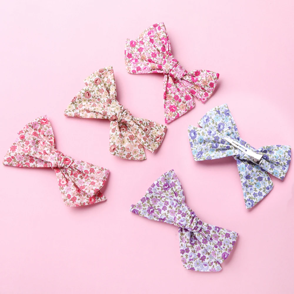 Детские заколки для волос 5 шт./лот девочек в клетку заколка с большими бантами