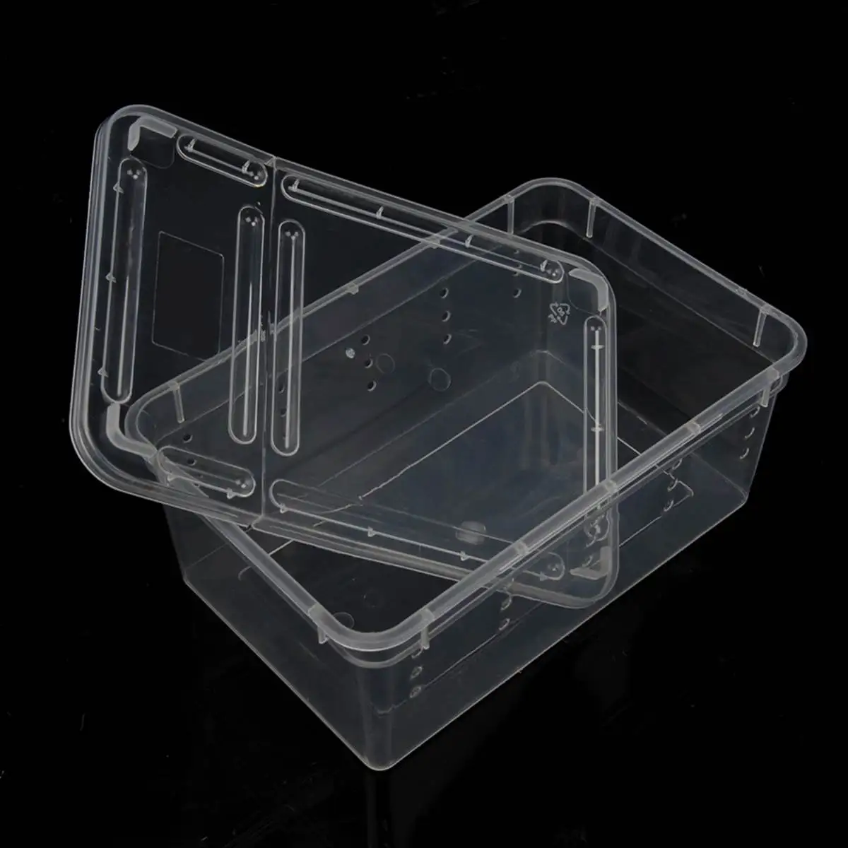 19x12,5x7,5 см Террариум для рептилий прозрачная пластиковая коробка насекомых рептилий транспорт разведение живое питание миска для кормления малышей