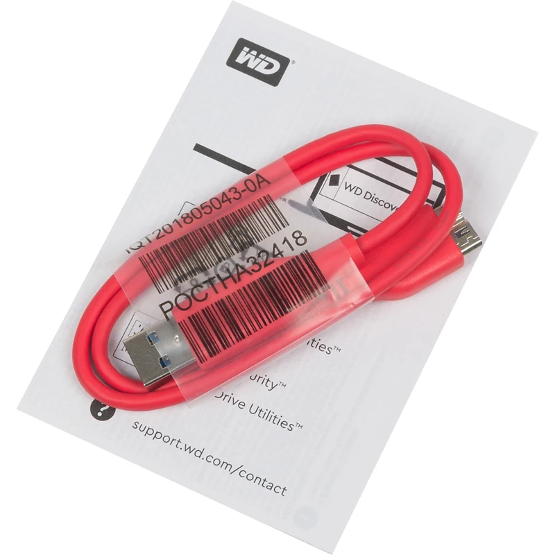 Жесткий диск WD Original USB 3.0 2Tb WDBLHR0020BRD-EEUE My Passport 2.5" красный