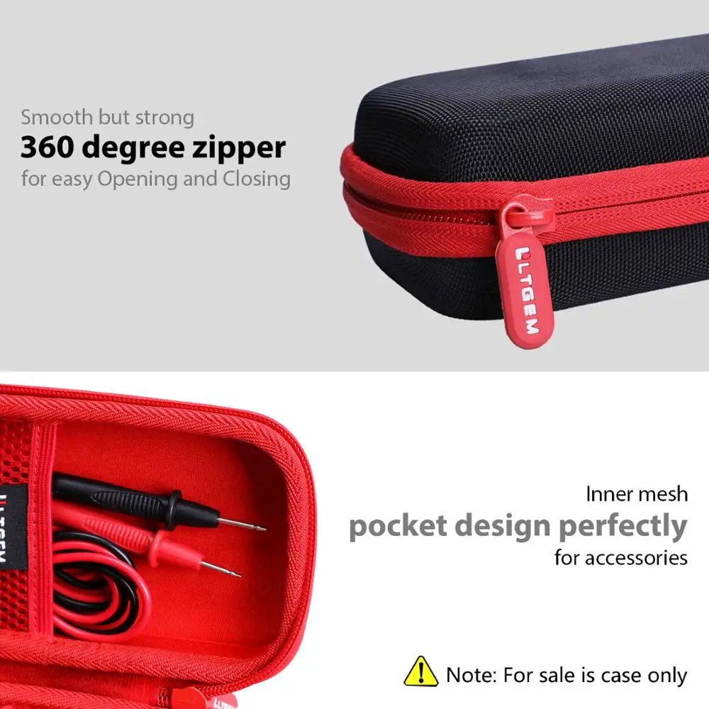 LTGEM EVA Hard Case for Etekcity Digital Multimeter Amp Volt Clamp Meter Voltage Tester Red,MSR-C600 6