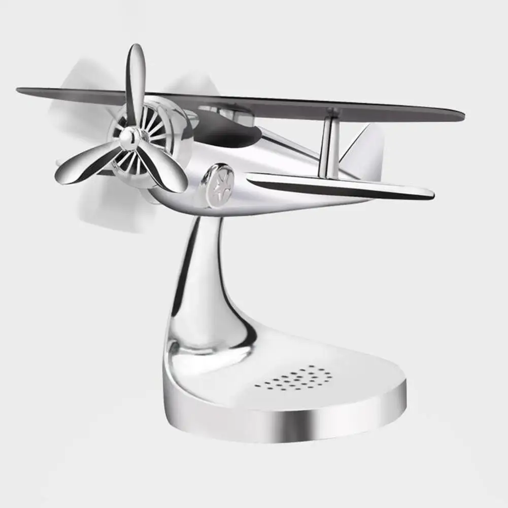 Solar Power Car Perfume Aircraft Model Ornament Airplane Aroma Diffuser Decor Car Parfume Car-styling Accessories