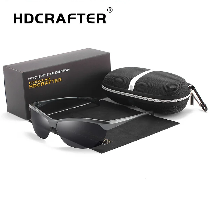 HDCRAFTER алюминиево-магниевые мужские солнцезащитные очки, поляризованные мужские зеркальные очки с покрытием, мужские очки, аксессуары для мужчин L015
