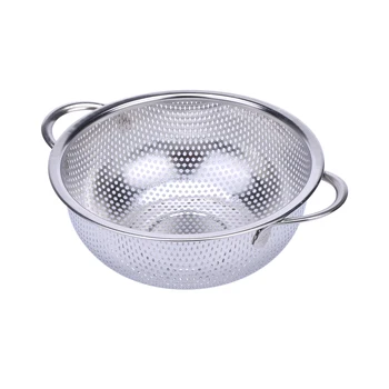 

NHBR-Stainless Steel Colanders With Handle,Colander Perforated Strainer For Kitchen Pasta/Vegetable/Rice/Fruit/Food-S