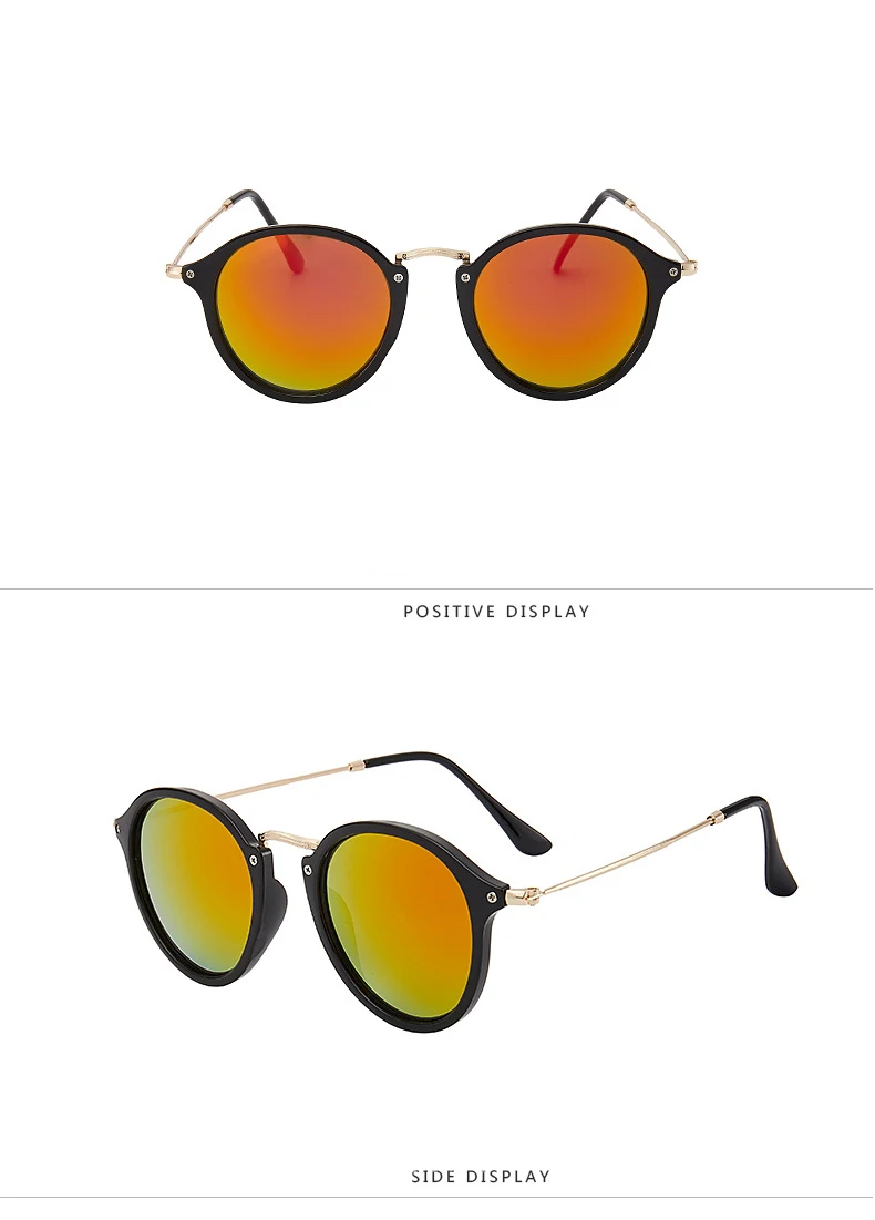 TOYEARN классические брендовые дизайнерские Круглые Солнцезащитные очки для женщин и мужчин, винтажные зеркальные солнцезащитные очки для мужчин и женщин UV400