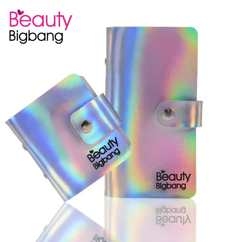  BeautyBigBang 2Pcs Nail Stamping Plate Case Nail Template Bag Rainbow Square Rectangular Holder Bag