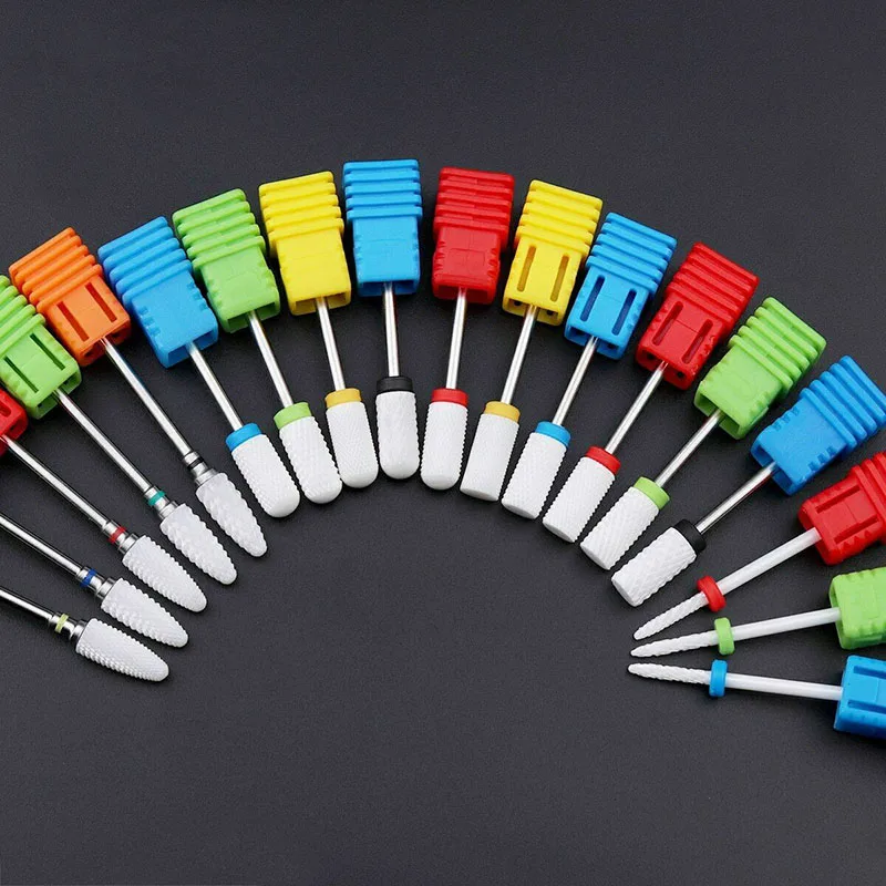 

Diamond Ceramic Carbide Nail Drill Bit Milling Nail Cutter Bits For Manicure Pedicure Tool Electric Drill Nail Art Accessoires