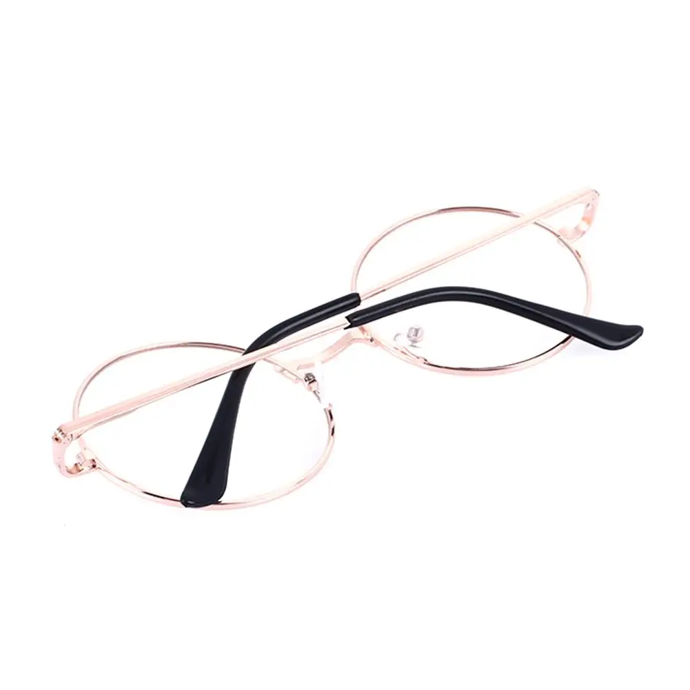 Gold Frame Модные круглые очки, оригинальные прозрачные линзы, очки для глаз, 2 стиля, мужские - Цвет: Gold Frame