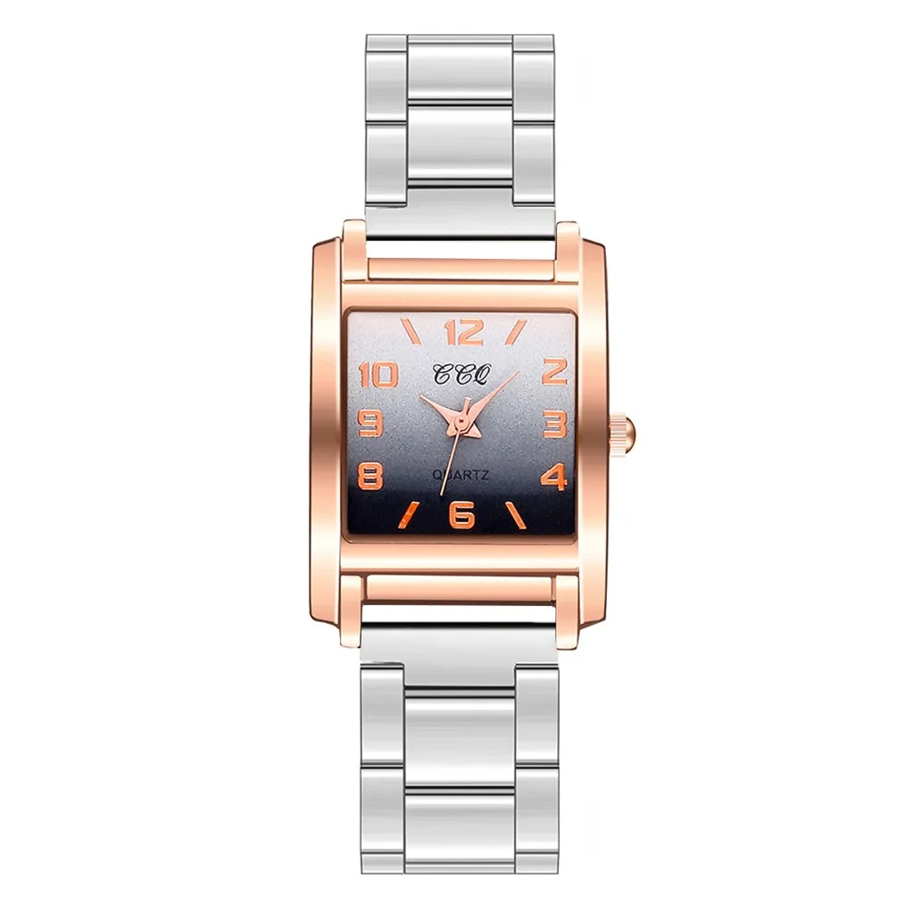 Гладкие минималистичные Геометрические Квадратные градиентные матовые женские кварцевые часы новые женские часы роскошные часы с браслетом женские ювелирные изделия