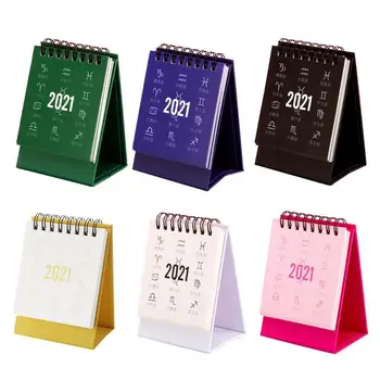 

2021 New Mini Desk Calendar Delicate Simple Desk Calendar Office Calendar Mini Book Refreshing Coil Note School Desktop Sup Q5Q2