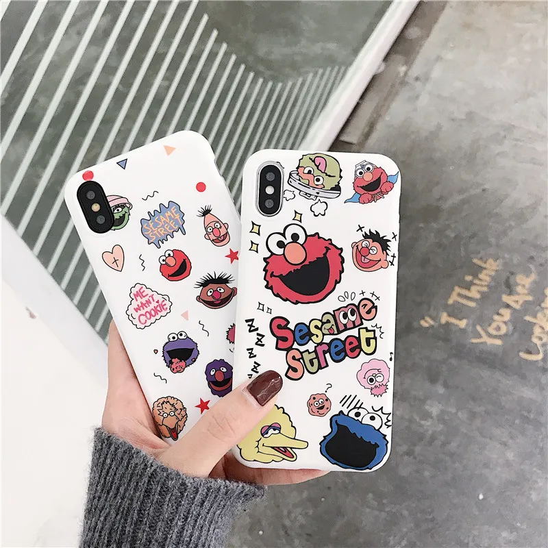 Cartoon Sesame Street cookie monesters friends Phone case silicone cover for coque iPhone 7 Plus 6 8 6s X XR xs max |