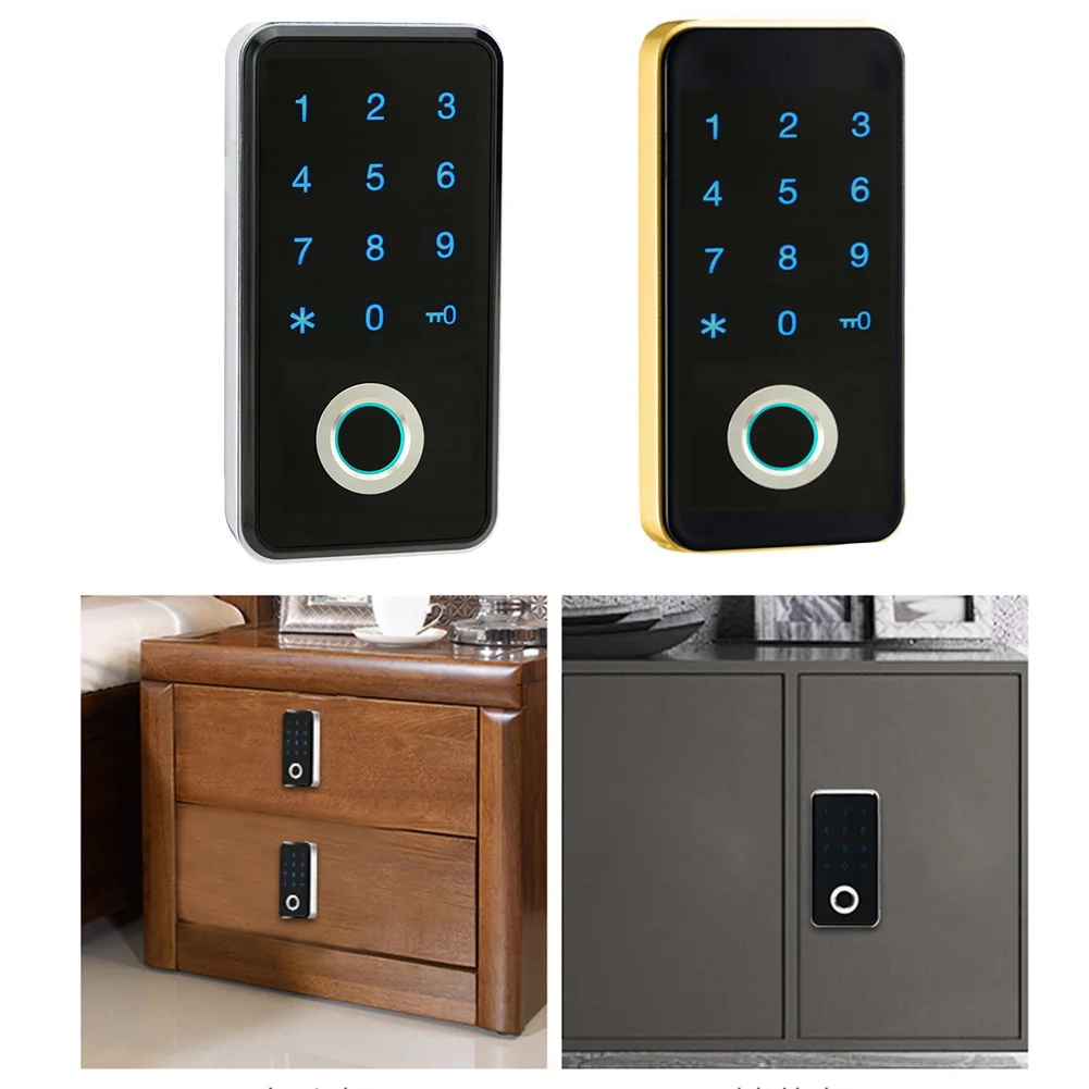 Безопасность умный дом цинковый сплав Keyless замок двери шкафа Клавиатура Офис многоцелевой прочный цифровой сенсорный пароль отпечатков пальцев