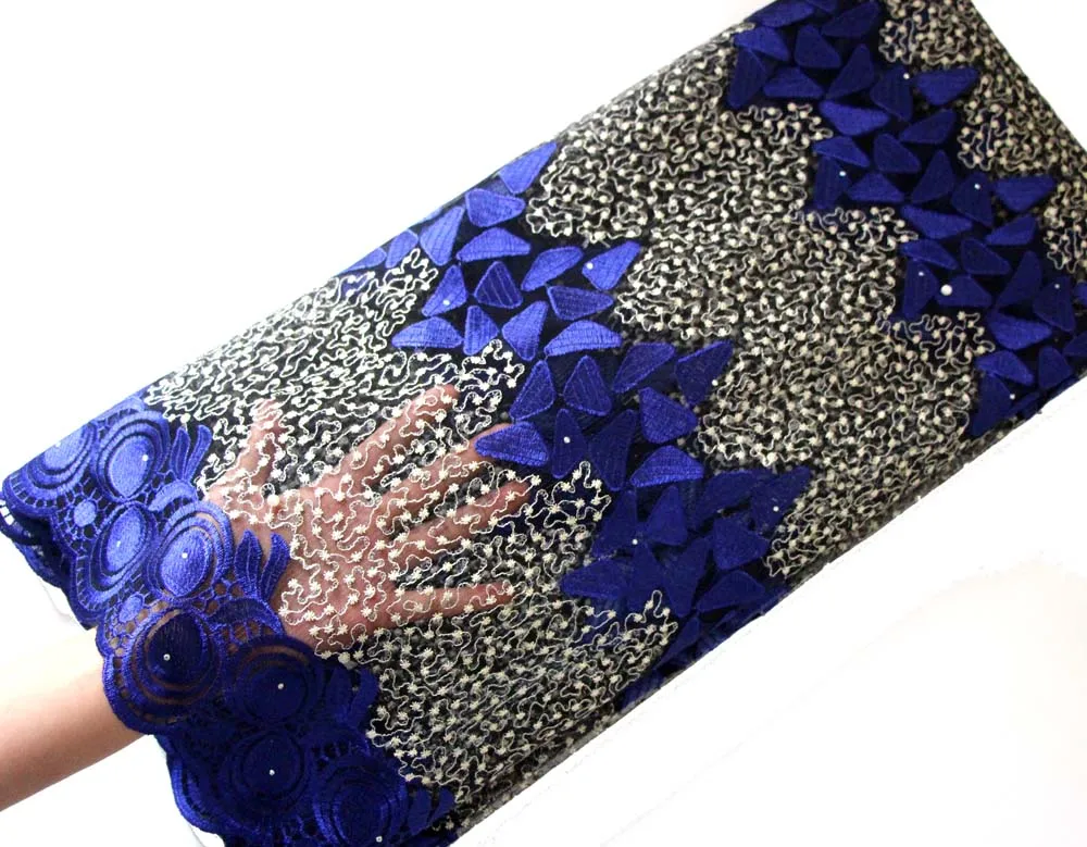 royal blue african lace fabric