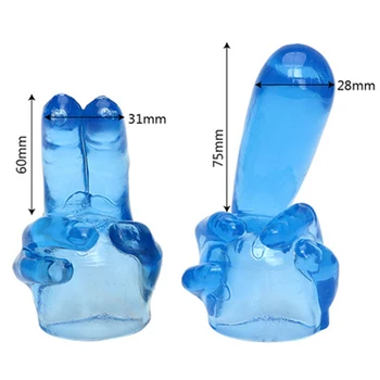 Adult products god double finger female masturbation AV stick special head cover finger AV head cover hot style backyard toy 6