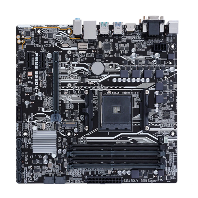 

For ASUS PRIME B350M-A Desktop motherboard B350 chipset AM4 DDR4 64GB M.2 SATA3.0 100% test intact
