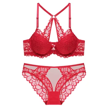 

70-75-80ABC-85BC Europe and The United States New Sexy Front Buckle Underwear Set Small Chest Gather Beautiful Back Bra B97