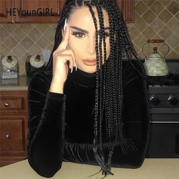 

New Sexy Autumn Velvet Turtleneck Bodysuit Women Basic Casual Long Sleeve Ladies Bodies Warm Black Short Jumpsuits Ladies 2020