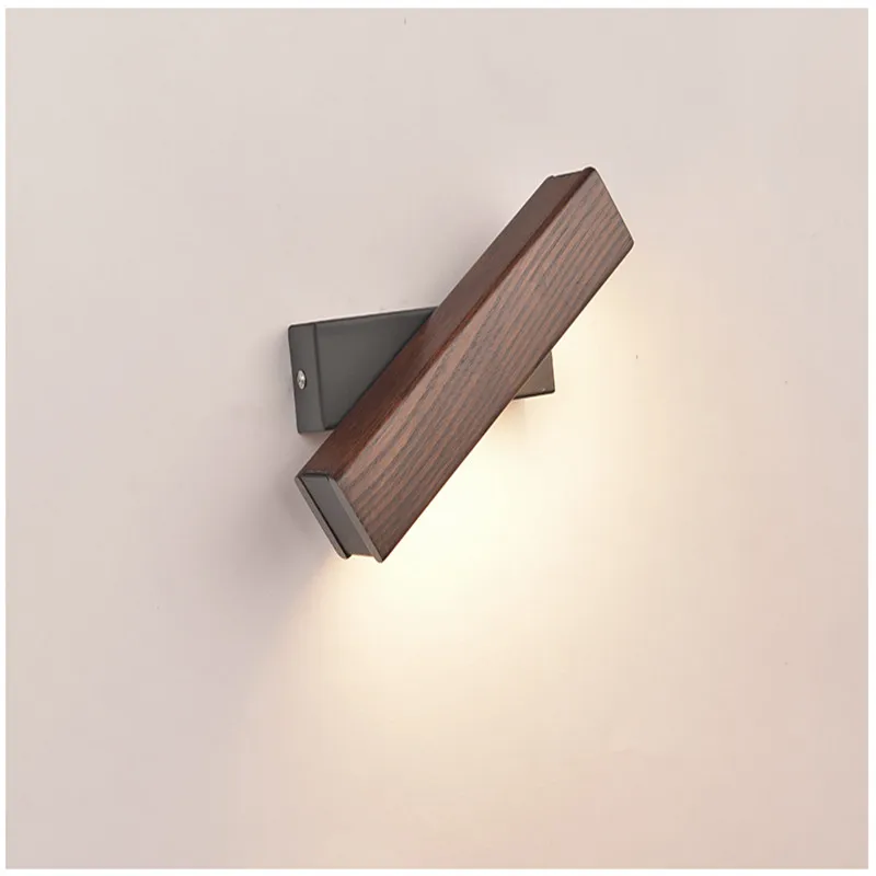 Wood LED Rotated Wall Lamp Bedside Night Light Modern Nordic Solid Bedroom Living Room Aisle Sconce Light Fixture Wall Decor Art Wood LED Rotated Wall Lamp Bedside Night Light Modern Nordic Solid Bedroom Living Room Aisle Sconce Light Fixture Wall Decor Art