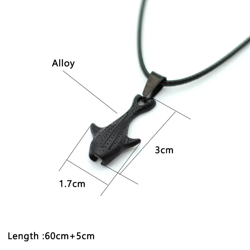Trendy Ozean Wal Hai Halskette Männer Frauen 60 cm Anhänger Halskette Strand Schmuck Zubehör Punk Halskette Geschenk Für Ehemann Boho – Detail 3