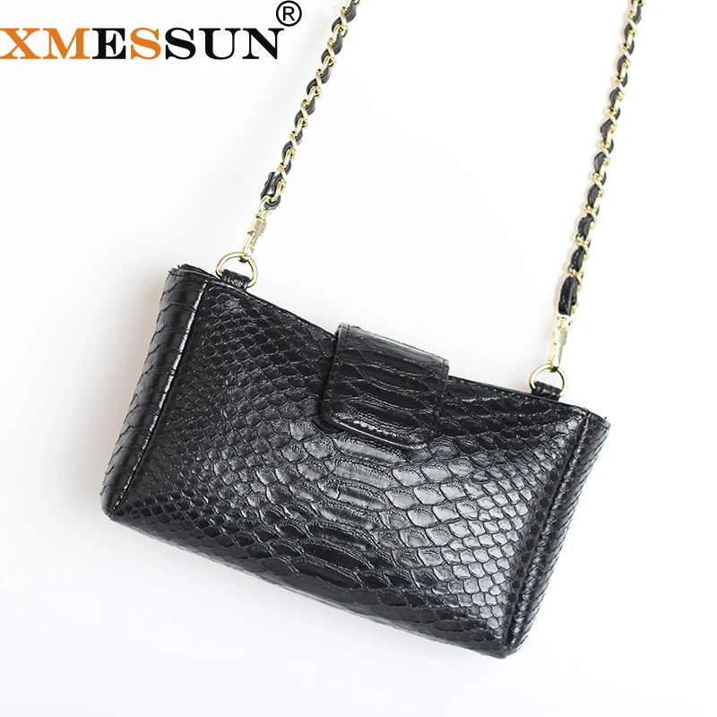 

2019 New Fashion Designer Handbag Embossed Python Leather Shoulder Cross-body Bag Lady Black Hand Bag Pouch Instagram Popular