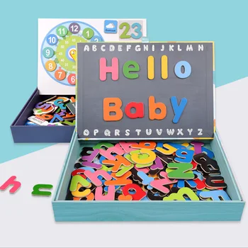 

Kids Baby Wooden Magnetic Puzzle Toys Children 3D Puzzle Figure Animals Vehicle Drawing Board Letter Cognitive Learning Toys New