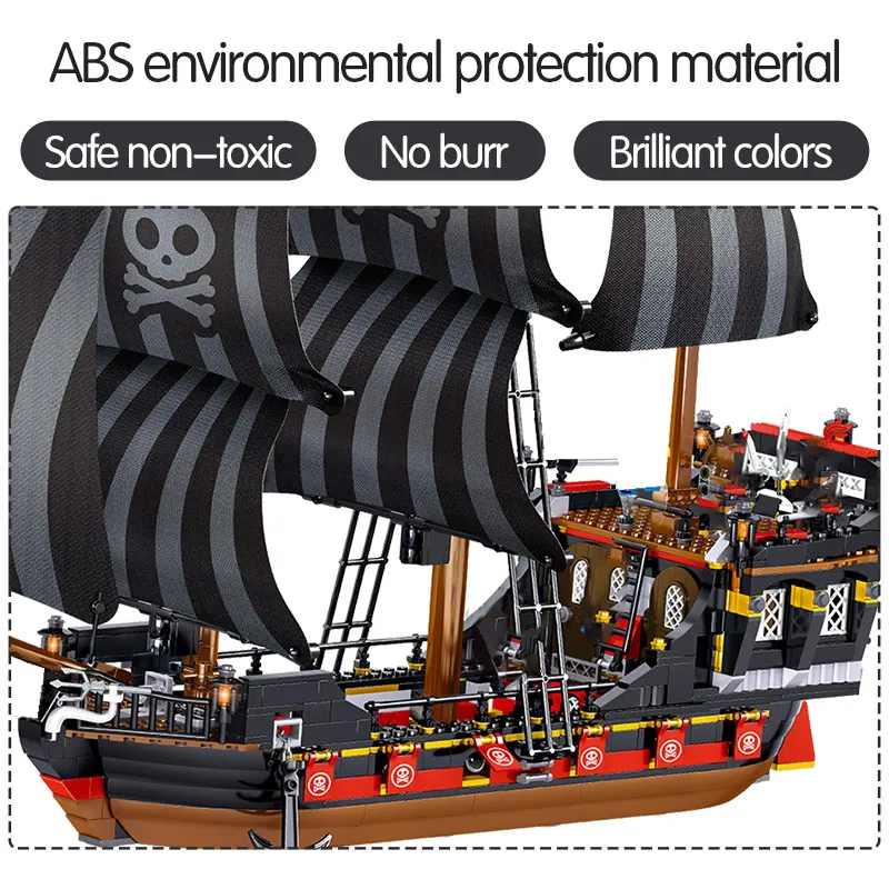 Cena 987 sztuk statek czarna perła Model kompatybilny Legoinglys karaibów piraci statki klocki chłopcy urodziny prezent dla dzieci zabawki