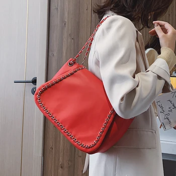 

Vintage Female Bags Fashion Women Tote Bag Top Quality Leather Handbags Big Size Casual Clutch Chain Shoulder Crossbody Bag