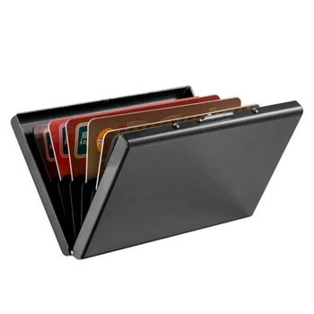 

RFID Blocking Wallet Slim Secure Stainless Steel Contactless Card Protector for 6 Credit Cards YE-Hot