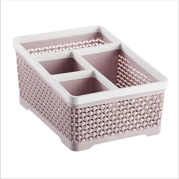 

Rattan-Like Storage Box Cosmetics Skin Care Desktop Storage Box Living Room Multifunctional Creative Storage Box