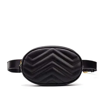 

2019 New Bags for Women Pack Waist Bag Women Round Belt Bag Luxury Brand Leather Chest Handbag Beige New Fashion High Quality