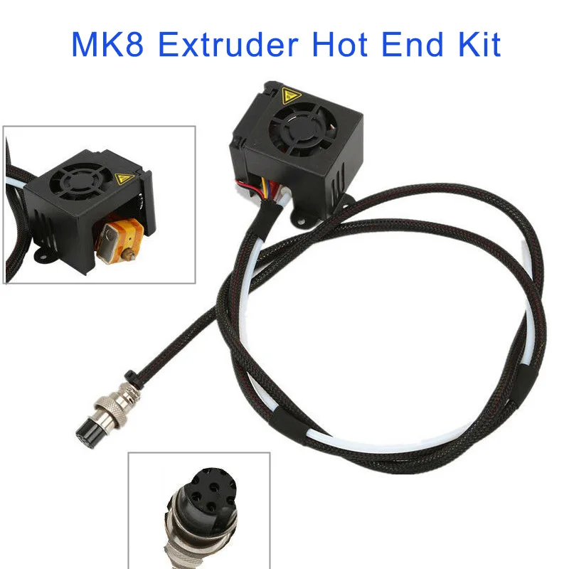

MK8 Extruder Hot End Kit 0.4mm Nozzle Set for Creality 3D CR-10 10S OD889