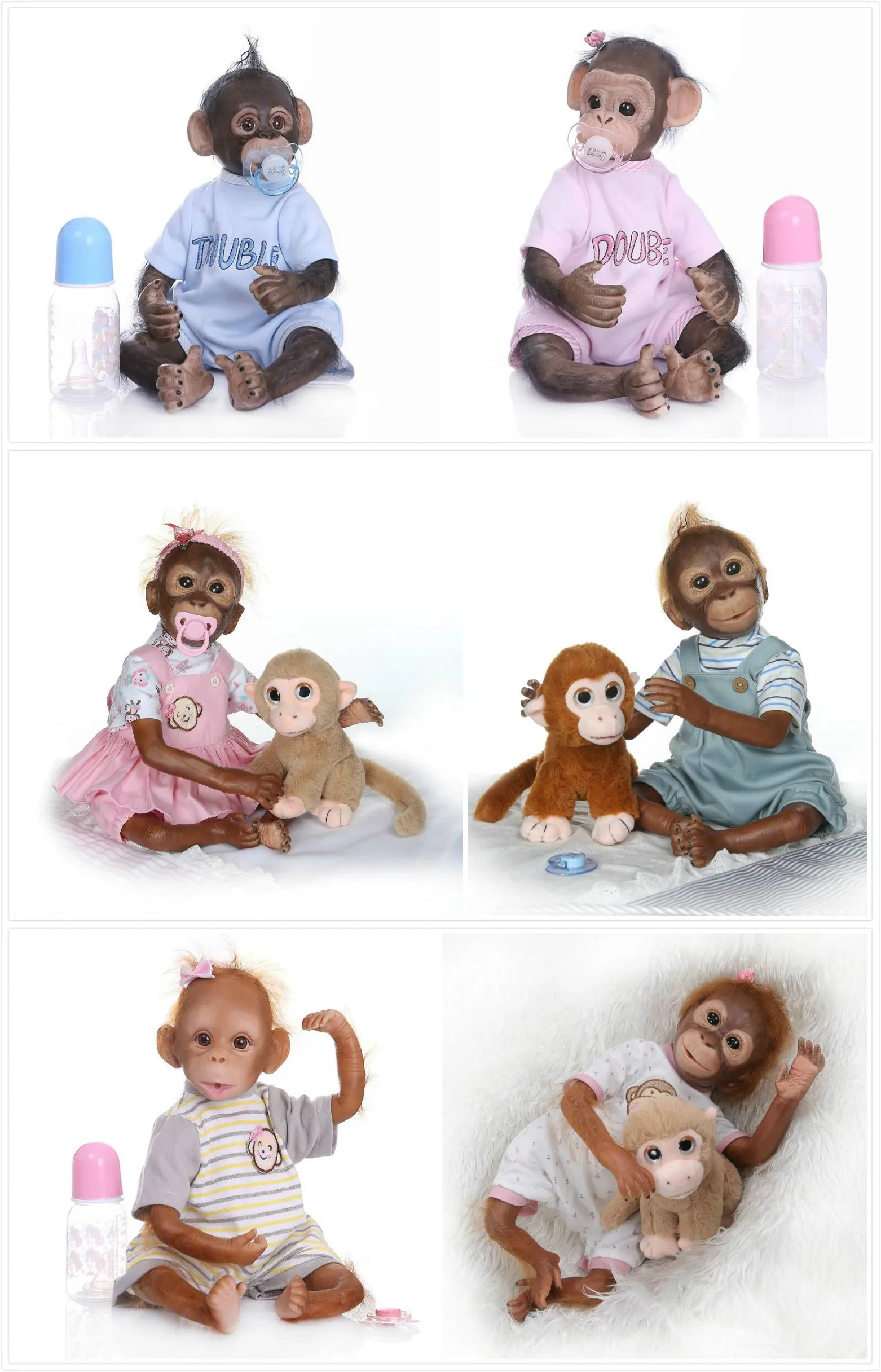 フルシリコン お猿さん リボーンドール - おもちゃ/人形
