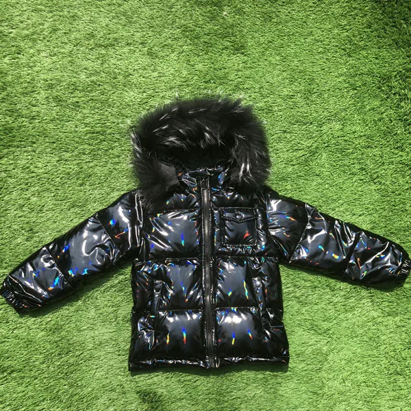 Comprar Chaqueta de plumón para niños y niñas abrigo grueso Cuello de piel multicolor
