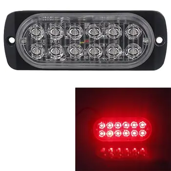 

12-LED Flash Recovery Strobe Car Emergency Signal Light Fog Light Red