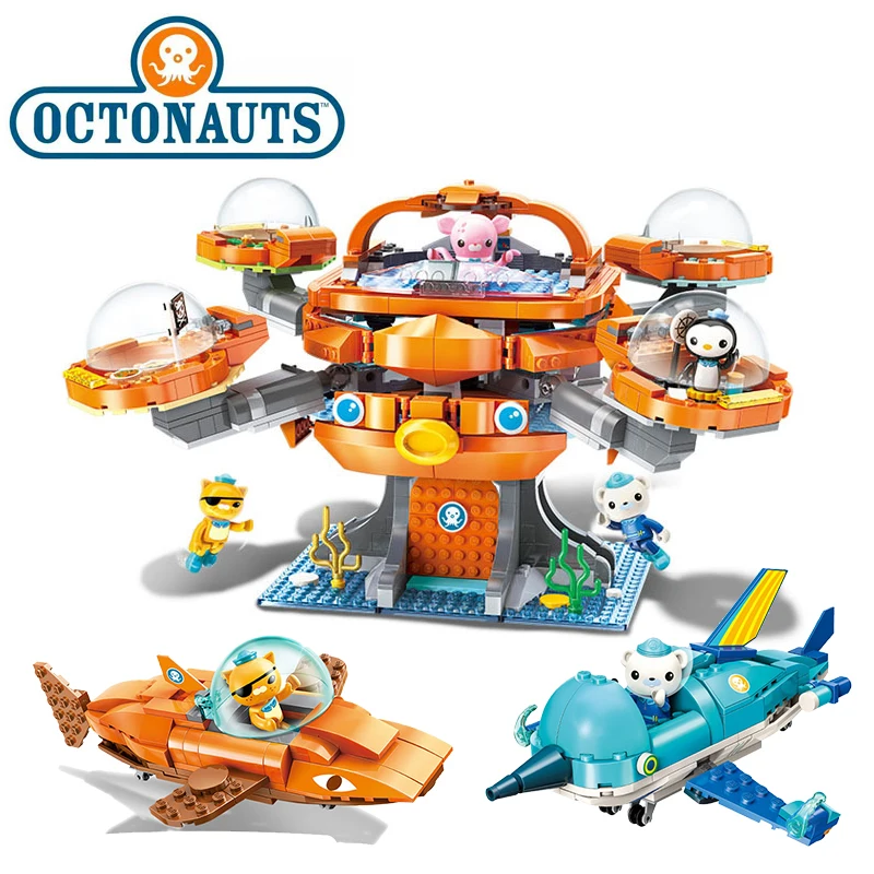 

Octonauts Building Block Octopod Toys All Set Octo-Pod Playset Educational Bricks Assembled Submarine Toy Barnacles Gift for Kid