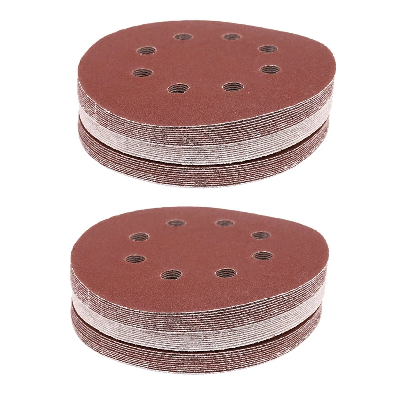 cheap!!!- 60PCS 5 Inch 8 Hole 120 Grit Sand Disc Random Orbit Sandpaper
Loop Hook for Sanding Sander