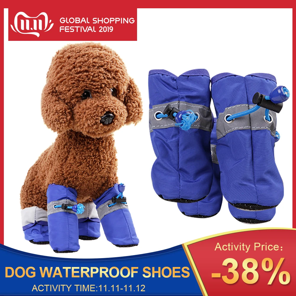 

Dog Waterproof Shoes Pet Rain Shoes Nylon Fabric Boots for Teddy Pomeranian Bichon Frise Poodle Dogs Puppies Supplies Dog Shoe
