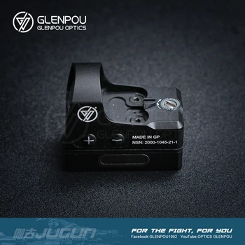 

GLENPOU Mini Ghost2 Red Dot Scope Sight Airsoft / Hunting Reflex Sight fit 20mm Weaver Rail For Collimator