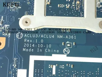 

KEFU 100% NEW ACLU3/ ACLU4 NM-A361 Laptop motherboard for Lenovo G50-80 Notebook pc ON BOARD PROCESSOR I3-5005U +VIDEO CARD