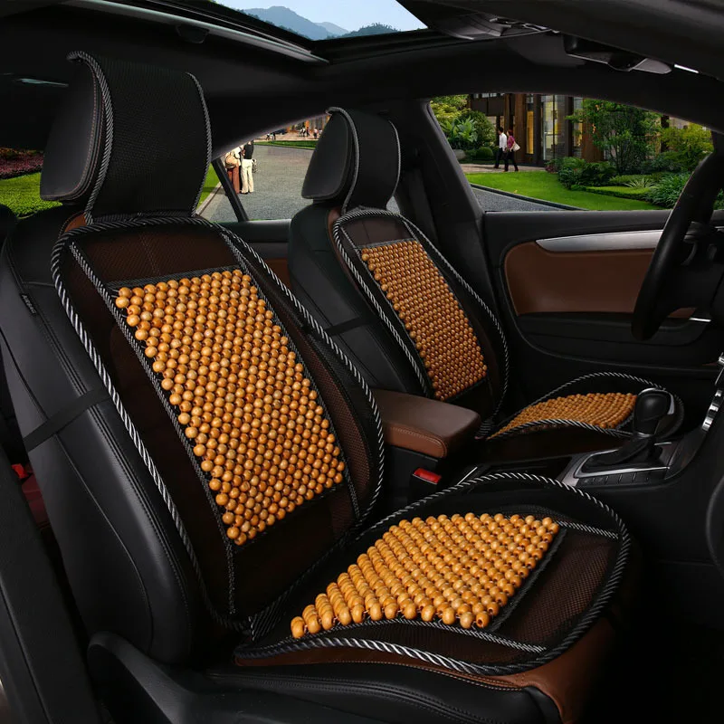

Wooden Bead Bamboo Cushion Summer Universal Vehicle Models Seat Cushion Multi-color Selectable Cool Pad Car Supplies a Generatio
