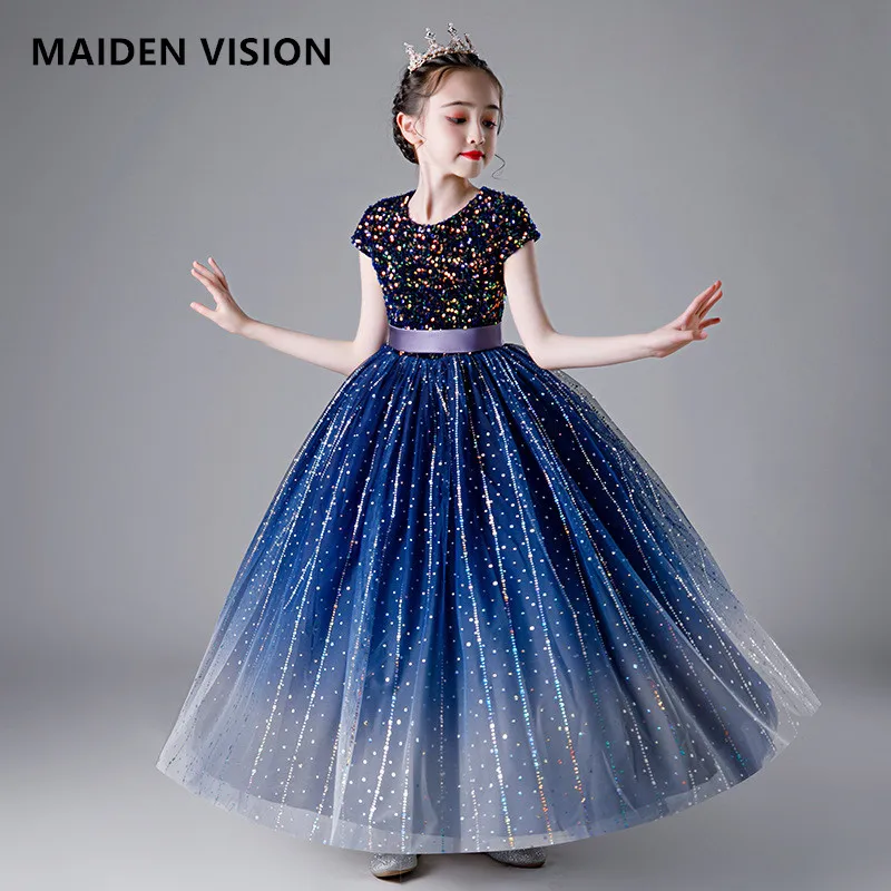 Kids Dresses For Party Wedding Dress Velvet Sequins Velvet Children