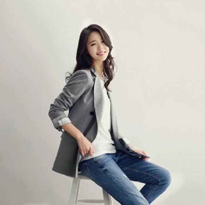 Блейзеры новые женские Ретро универсальные простые шикарные куртки женские трендовые корейские стильные женские элегантные повседневные модные куртки
