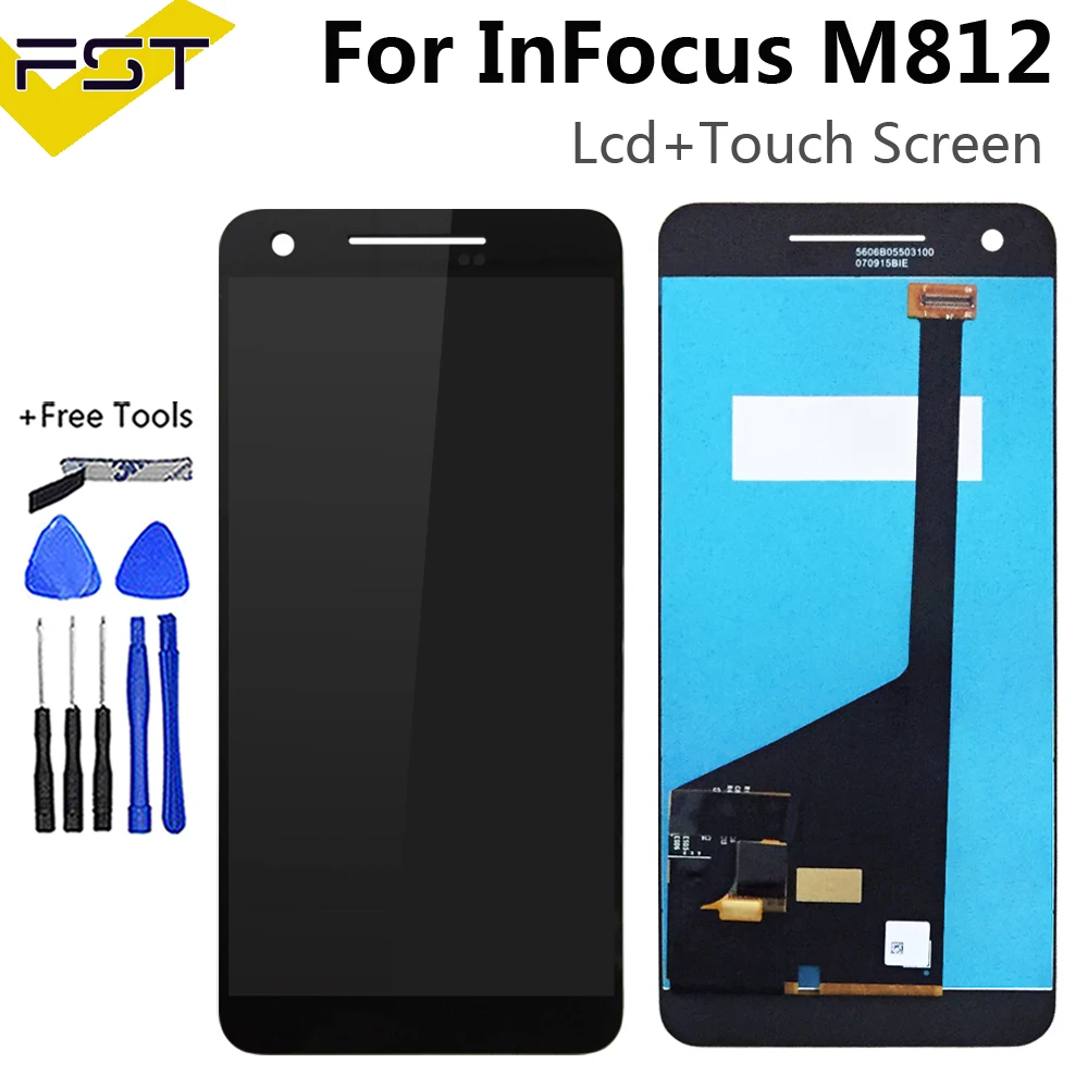 Черный для ЖК дисплея InFocus M812 и сенсорного экрана + инструменты клей 5 дюйма