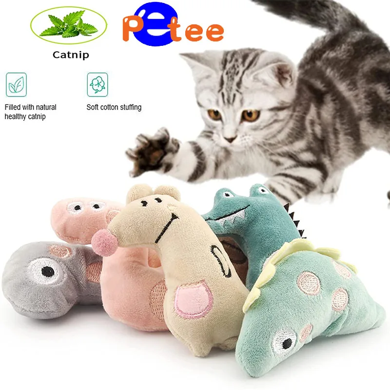 Cat Toy Mini Cat Grinding Catnip Toys Funny Interactive Plush Cat Teeth Toys Pet Kitten Chewing
